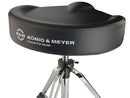K&M 14038 Spindle Drum Throne w/Black Leather Seat