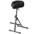 K&M 14046-BLACK Pneumatic Spring Stool With Black Fabric Saddle Seat