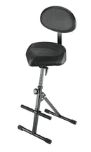 Tabouret pliant réglable K&amp;M 14050-NOIR avec assise en similicuir noir