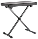 K&M 14065 Banc de clavier de style X avec siège en similicuir