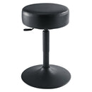 Tabouret de piano pneumatique K&amp;M 14092-NOIR avec assise ronde en similicuir