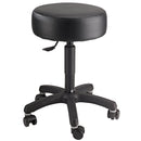 Tabouret de scène pneumatique K&amp;M 14094-BLACK avec siège rond en similicuir