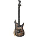 Guitare électrique multi-diapason 7 cordes Schecter REAPER-7 (Satin Charcoal Burst)
