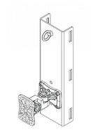 One Systems PM2.M 316 Grade (Marine) Stainless Steel Pole Mount Bracket For 104.STH, 106.STH, 104.HTH And 106.HTH (Black)