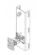 One Systems PM2.M Support de montage sur poteau en acier inoxydable de qualité 316 (marine) pour 104.STH, 106.STH, 104.HTH et 106.HTH (blanc)