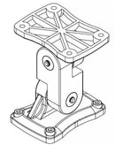 One Systems PT10.M Support panoramique/inclinaison en acier inoxydable de qualité 316 (marine) pour 104.STH, 106.STH, 104.HTH et 106.HTH (noir)