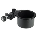 Porte-canette/gobelet K&amp;M 16024-BLACK avec pince pour bouteilles de 70 mm (noir)