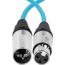 Kondor Blue KB-MXLR-F-18 3-Pin XLR Male To 3-Pin XLR Female Audio Cable - 18in