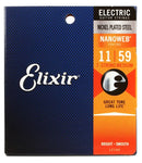 Elixir 12106 Nanoweb 7-Strings Electric Guitar Strings (Medium) - .011-.059