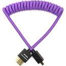 Kondor Blue KB-MC-FHDMI-12-P Gerald Undone Braided Coiled High-Speed Micro-HDMI To HDMI Cable (Purple) - 12in To 24in