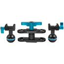 Kondor Blue KB-MAGICARM-NATOC-BK Cine Magic Arm With Double Ball Heads (Raven Black) - 5.5in