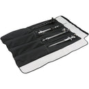 Rock-N-Roller RSA-SWSM StandWrap 4-Pocket Roll Up Accessory Bag (Black) - Small