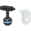 Kondor Blue KB-MQR-BALL-BK Mini Quick Release To Ball Head For Magic Arms (Raven Black)