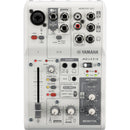 Table de mixage 3 canaux et interface audio USB Yamaha AG03MK2 (blanche)