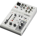 Table de mixage 3 canaux et interface audio USB Yamaha AG03MK2 (blanche)