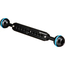Kondor Blue KB-MAGICARM-EXT8-BK Cine Magic Arm Extension Bar With Dual Ball Heads (Raven Black) - 8in