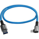 Kondor Blue KB-USBCA-RA-2 USB-A to USB-C 3.0 Right Angle Cable - 2ft (Blue)