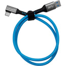 Kondor Blue KB-USBCA-RA-5 USB-A to USB-C 3.0 Right Angle Cable - 5ft (Blue)