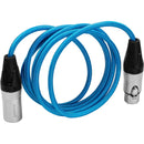 Kondor Blue KB-MXLR-F-5 3-Pin XLR Male To 3-Pin XLR Female Audio Cable - 5in
