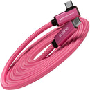 Câble coudé iJustine USB-C 3.2 Gen 2 mâle Kondor Blue KB-USBC-RA72-J - 1,8 m (rose)