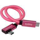 Câble coudé iJustine USB-C 3.2 Gen 2 mâle Kondor Blue KB-USBC-RA12-J - 30 cm (rose)