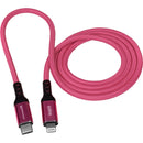 Kondor Blue KB-LIGHTC-J iJustine Lightning To USB-C Charge And Sync Cable (Pink) - 3.3in