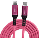 Kondor Blue KB-LIGHTC-J iJustine Lightning To USB-C Charge And Sync Cable (Pink) - 3.3in