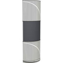 Vicoustic VICB04913 VicTotem Ultra VMT Pièges à basses acoustiques (gris avec extrémités en bois blanc mat)