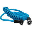 Kondor Blue KB-DC21-135-RA Locking DC 2.1mm To Right-Angle DC 1.35mm Coiled Cable