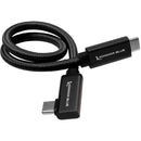 Kondor Blue KB-USBC-RA12-BK USB-C 3.2 Gen 2 Straight To Right-Angle Cable - 12in (Raven Black)