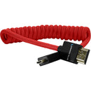 Kondor Blue KB-MC-FHDMI-12-R Coiled Micro-HDMI To HDMI (Cardinal Red) - 12in To 24in