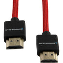 Kondor Blue KB-HDMI16-R Braided High-Speed HDMI Cable (Red) - 16in