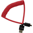 Kondor Blue KB-MC-FHDMI-12-R Coiled Micro-HDMI To HDMI (Cardinal Red) - 12in To 24in