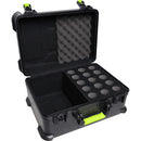 Gator SH-MICCASE15 Molded Case with Drops for 15 Wired Microphones and TSA-Approved Latches