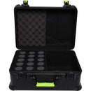 Gator SH-MICCASE15 Molded Case with Drops for 15 Wired Microphones and TSA-Approved Latches