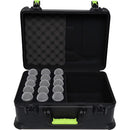 Gator SH-MICCASE15 Molded Case with Drops for 15 Wired Microphones and TSA-Approved Latches