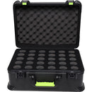 Shure SH-MICCASE30 Étui moulé avec supports pour 30 microphones filaires et loquets approuvés TSA