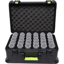 Shure SH-MICCASE30 Étui moulé avec supports pour 30 microphones filaires et loquets approuvés TSA