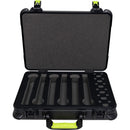 Gator SH-MICCASEW06 Molded Case with Drops for 6 Wireless Microphones and TSA-Approved Latches