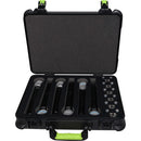 Gator SH-MICCASEW06 Molded Case with Drops for 6 Wireless Microphones and TSA-Approved Latches