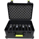 Gator SH-MICCASEW07 Molded Case with Drops for 7 Wireless Microphones and TSA-Approved Latches