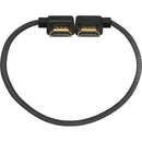 Kondor Blue KB-FHDMI-12RA-LA-BK Right-Angle To Left-Angle High-Speed HDMI Cable (Raven Black) - 12in