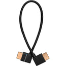 Kondor Blue KB-FHDMI-12RA-LA-BK Right-Angle To Left-Angle High-Speed HDMI Cable (Raven Black) - 12in