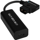 Câble d'alimentation de charge bidirectionnelle Kondor Blue KB-FUSBC-PDDT-BK D-Tap vers USB-C PD femelle (noir corbeau) - 15 cm