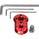 Kondor Blue KB-ML-M-R Mini Lock Quick Release System (Male Plate Only, Cardinal Red)