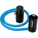 Kondor Blue KB-MXLRF16 Straight Low-Profile Right-Angle XLR Cable (Blue) - 16in