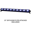 Barre lumineuse linéaire American DJ UBL9H RGBAL+UV avec filtre de diffusion