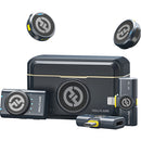 Hollyland LARK M2 COMBO Système de microphone combiné sans fil pour 2 personnes 2,4 GHz (Noir)