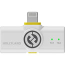 Hollyland LARK M2 LIGHTNING 2-Person Wireless Microphone System with Lightning Connector 2.4 GHz (Ivory White)