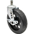 Rock-N-Roller RCSTR8X2BK All-Terrain Stealth Caster with Brake for R12STEALTH 2-Pack (Black Hub) - 8x2"